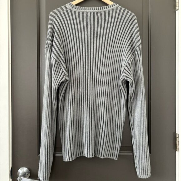Xtremegear Dark Gray Striped Heavy Knit Long Sweater Size XXL, Plus or Oversized - Picture 5 of 6